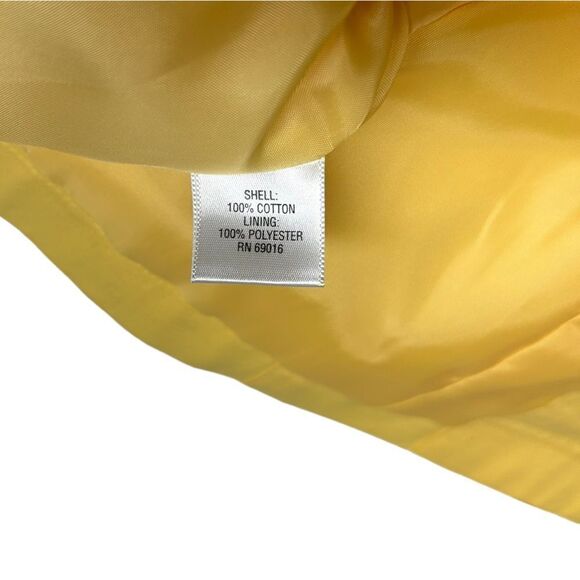 Studio Works Bright Yellow Jacket Spring Fall Light Coat Pockets 100% Cotton - Picture 6 of 6